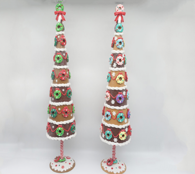 Christmas GINGERBREAD DOUGHNUT TREE (5.75*26) INCH