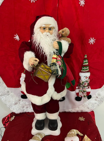 CHRISTMAS STANDING SANTA WITH MOVEMENT & SOUND 28 INCH