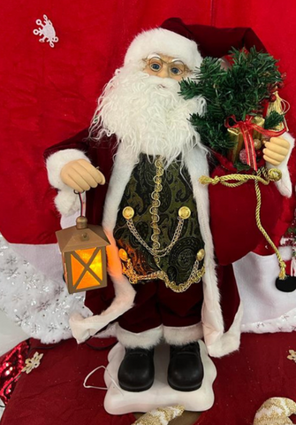 CHRISTMAS STANDING SANTA WITH MOVEMENT & SOUND 24 INCH