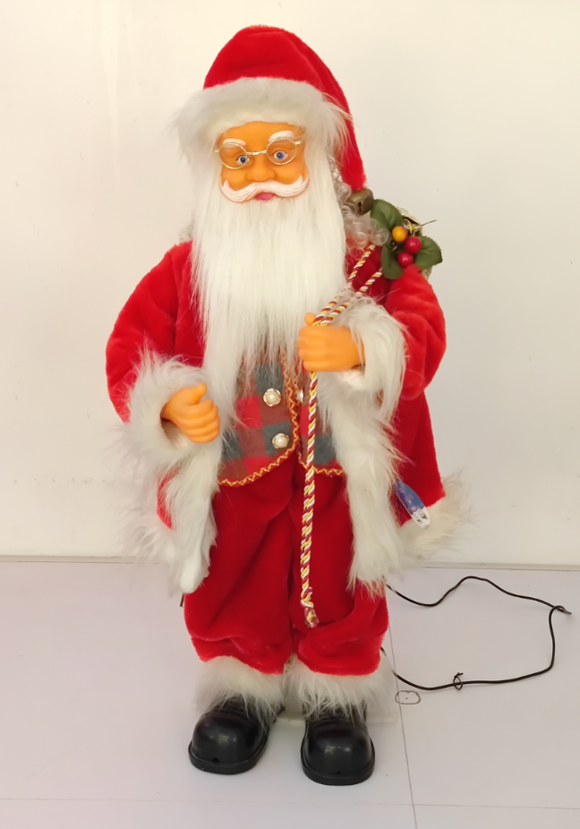 CHRISTMAS STANDING SANTA WITH MOVEMENT & SOUND 28 INCH