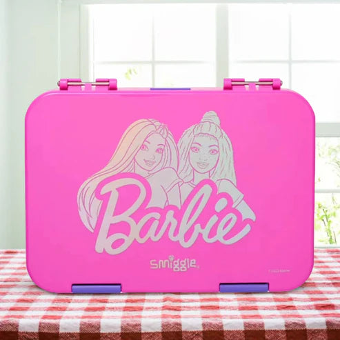 Smiggle Medium Bento Lunch Box for Kids | Leakproof Multi-Compartment Food Storage Box for School - BARBIE