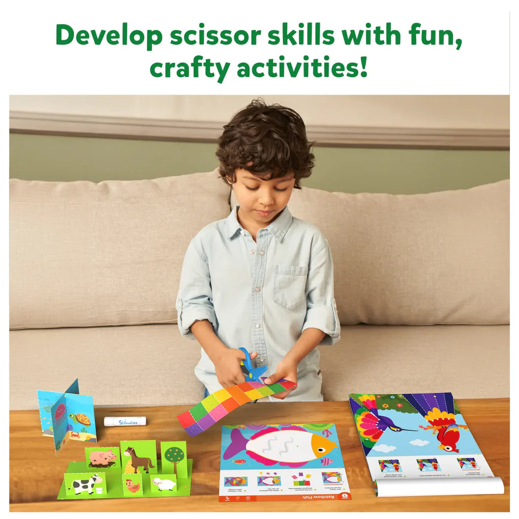 SKILLMATICS Snip Snip - Amazing Animals | Art & Craft Activity Kit (ages 3-7)