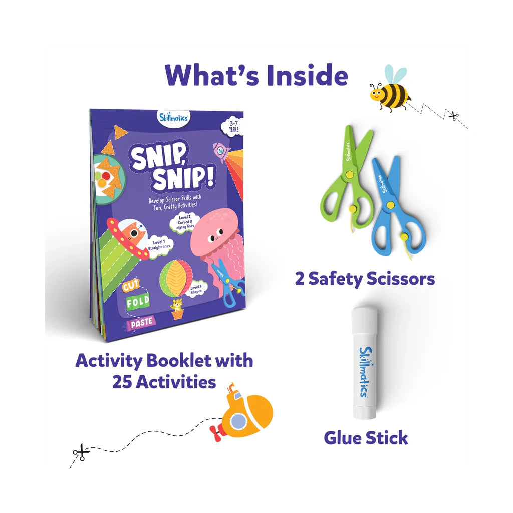 skillmatics Snip Snip | Art & Craft Activity Kit (ages 3-7)