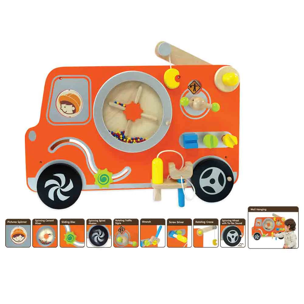 Wooden Wall Play Board - Work truck