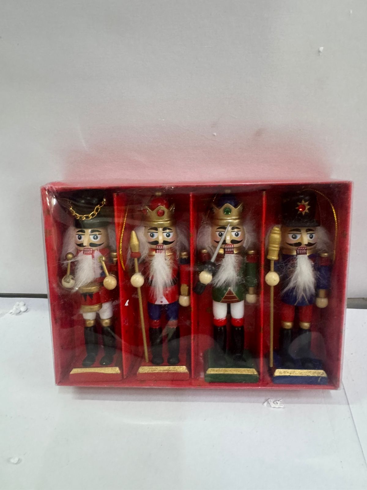 Classic Nutcracker Ornament Collection for Elegant Christmas Tree Styling ( set of 4 )