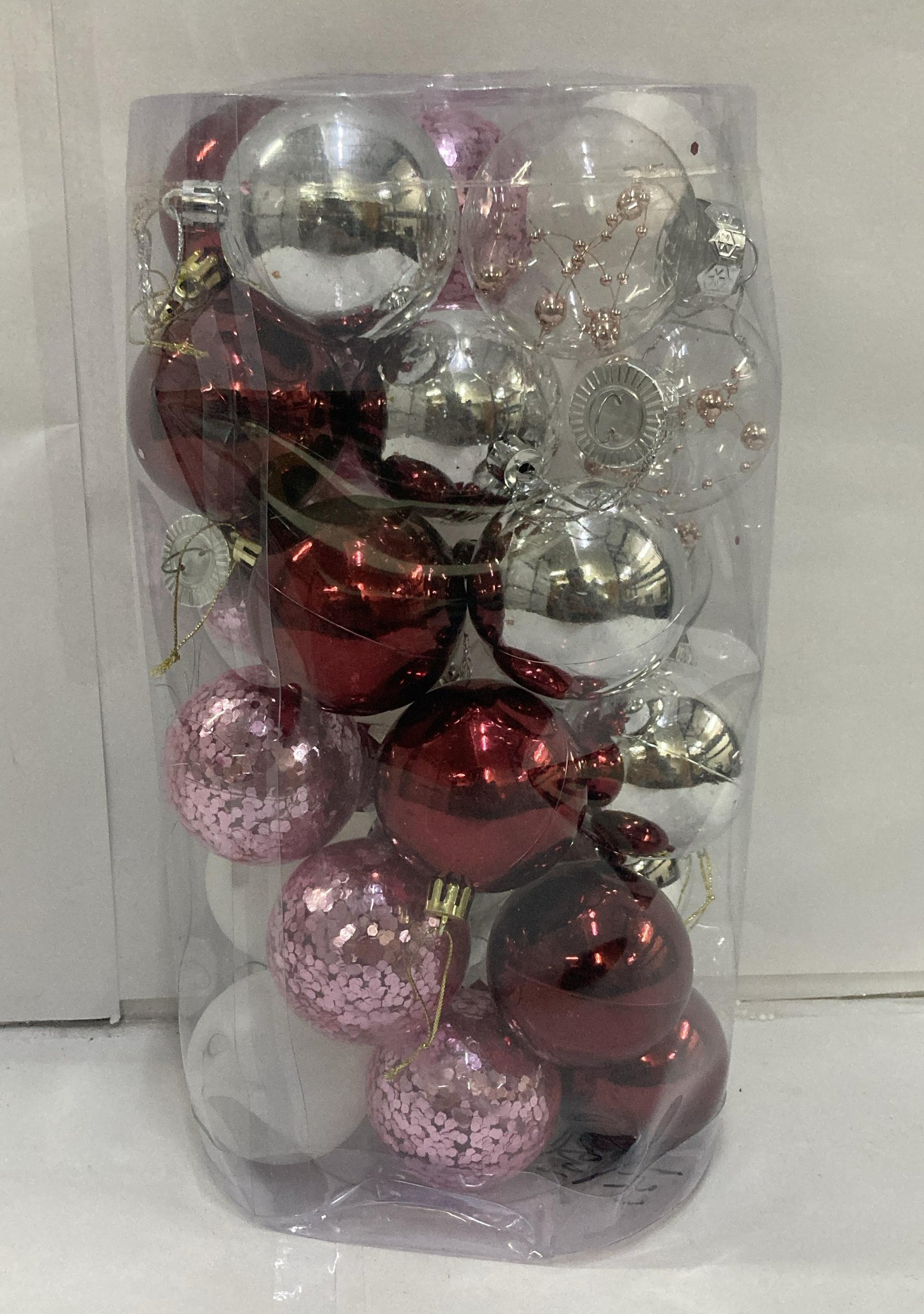 30-Piece High-Shine & Glitter Bauble Set – Perfect for Elegant Christmas Tree Styling