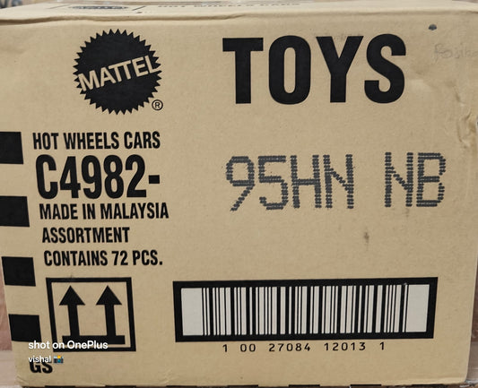 Hot Wheels 2025 Factory-Sealed Case N (95HN NB) – 72 Die-Cast Cars by Mattel (Brand New Box)