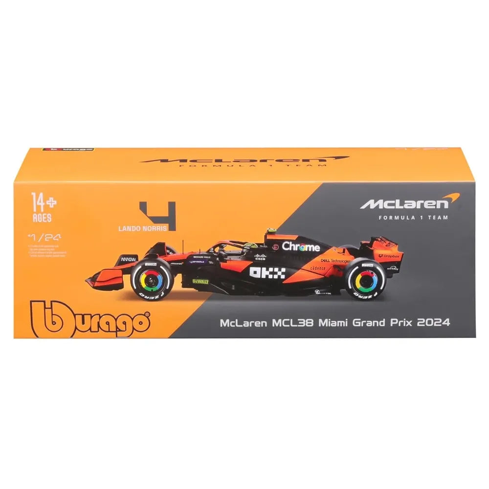 Bburago 1:24 McLaren MCL38 miami grand prix 2024