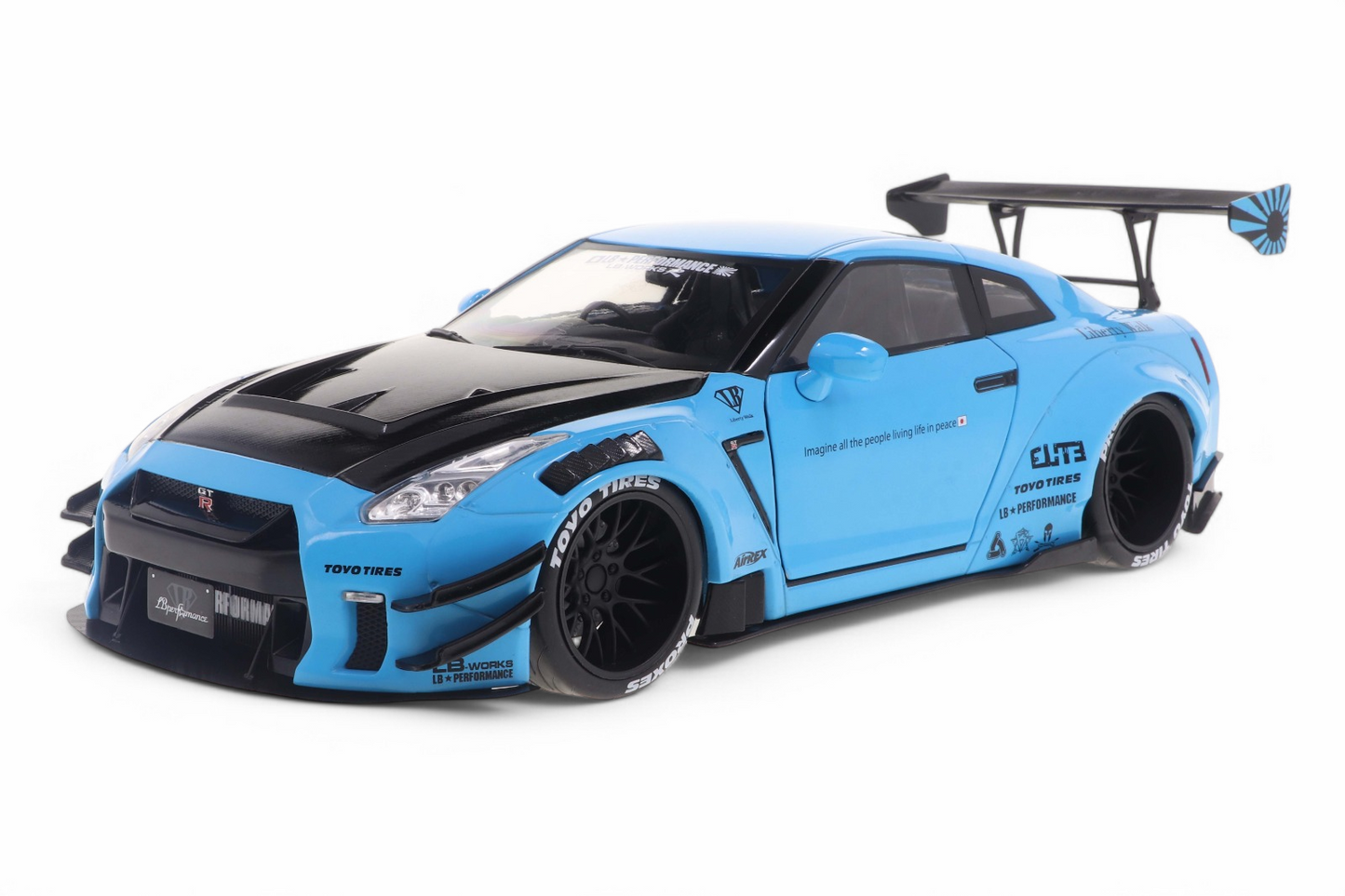 1:18 NISSAN GT-R (R35) W/ LIBERTY WALK BODY KIT 2.0 BLUE 2024 S1805817