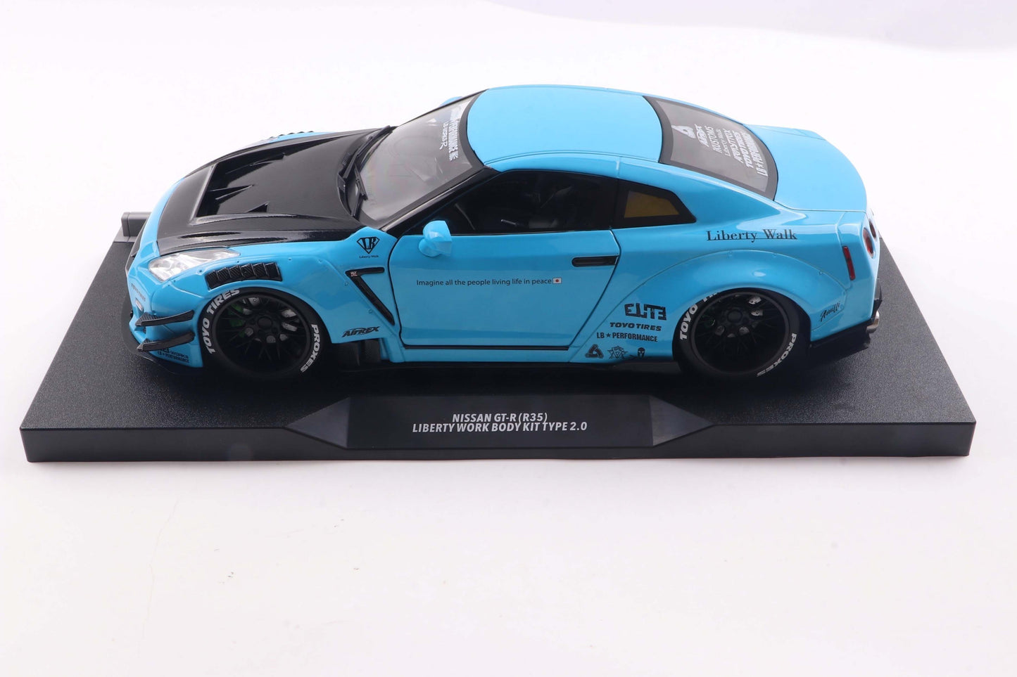 1:18 NISSAN GT-R (R35) W/ LIBERTY WALK BODY KIT 2.0 BLUE 2024 S1805817