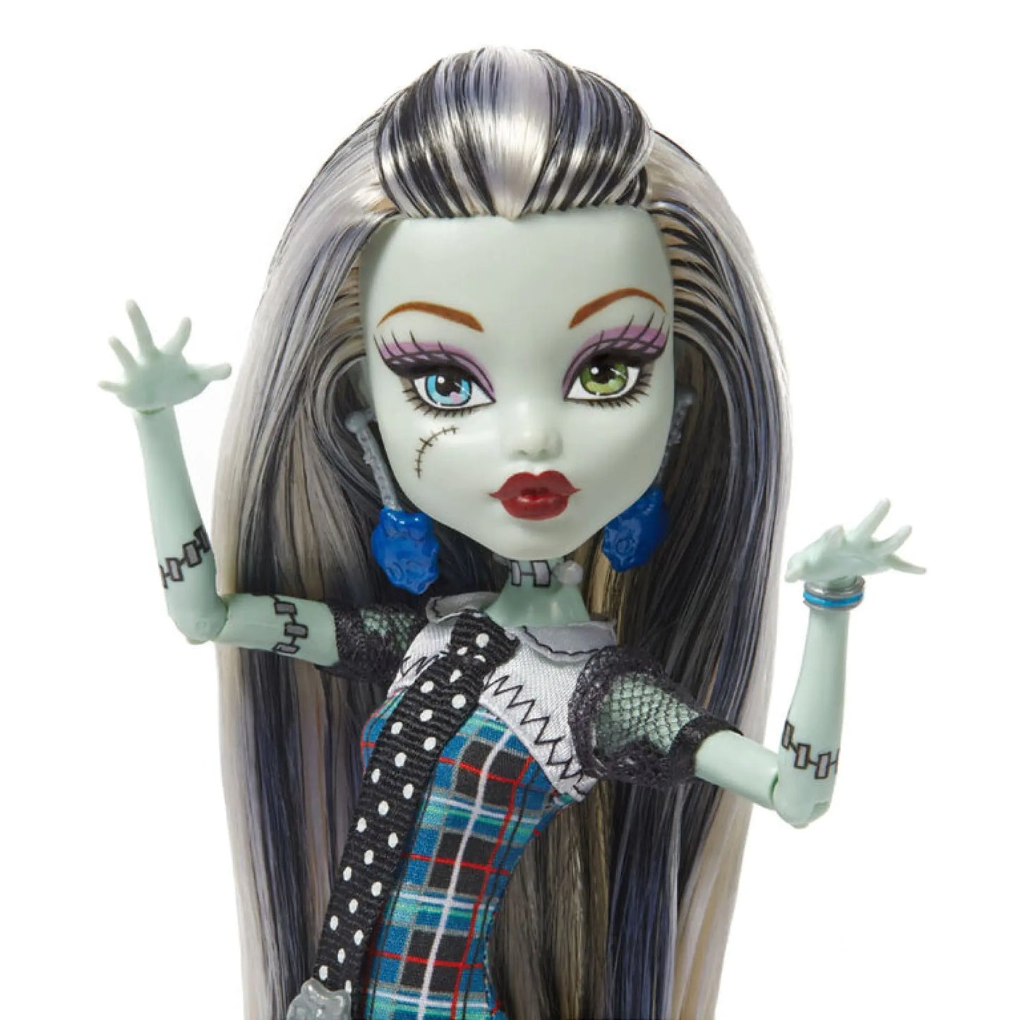 MATTEL MONSTER HIGH FRANKIE STEIN REPRODUCTION DOLL WITH DOLL STAND & ACCESSORIES