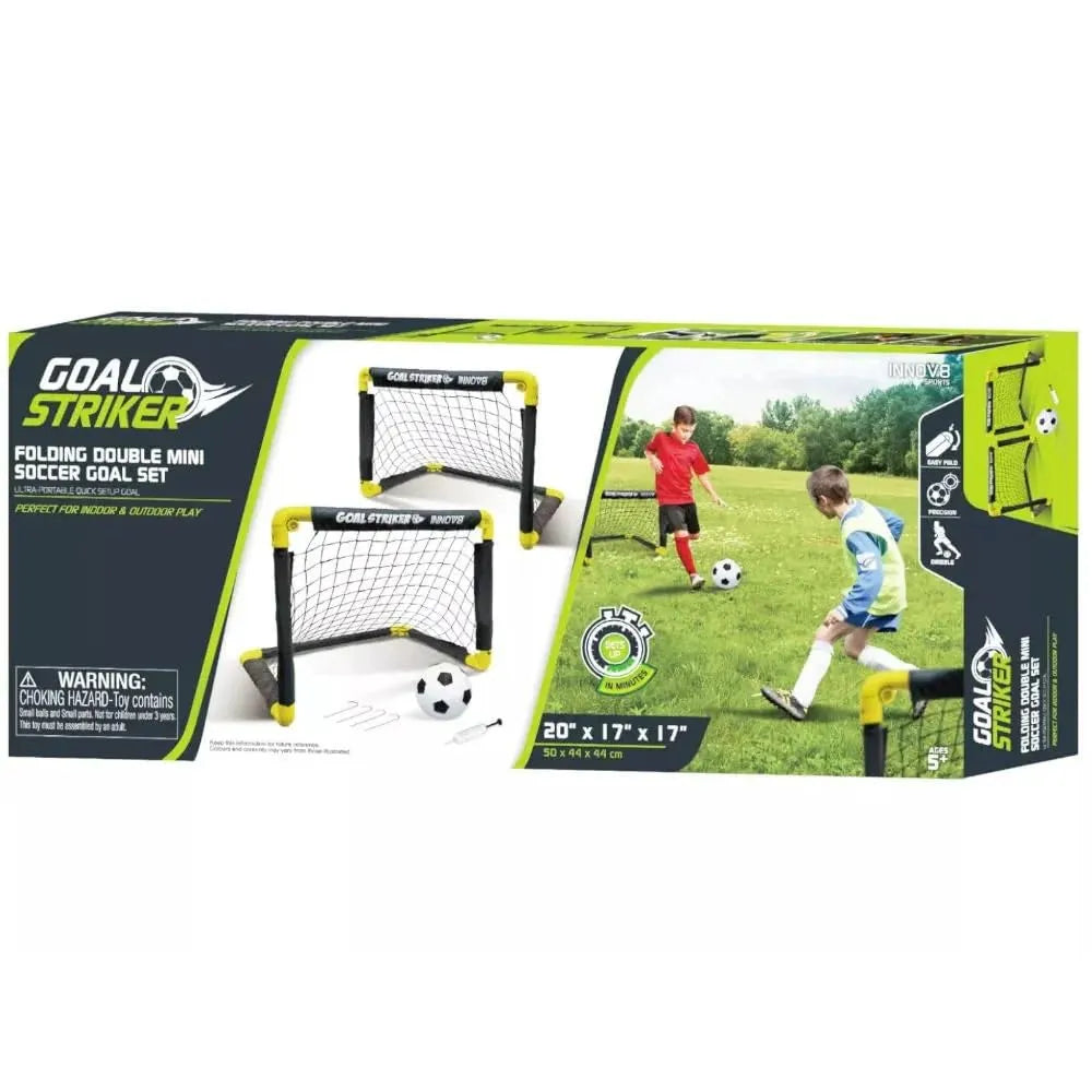 Innov8 Sports Folding Double Mini Soccer Goal Set