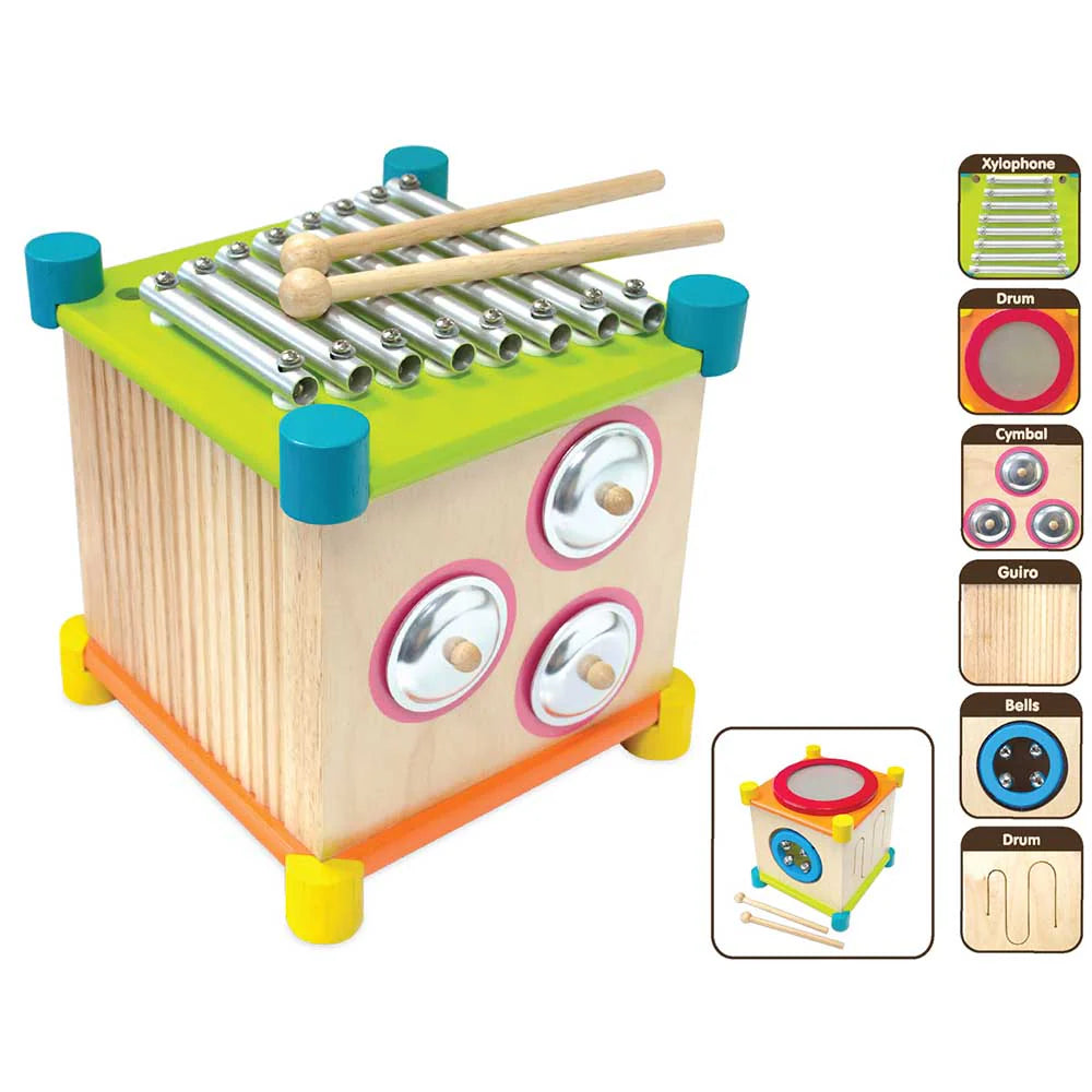 Melody Cube| Made of rubber wood|
