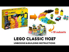 LEGO Classic Creative Neon Fun 11027 Building Toy Set (333 Pieces), Multi Color