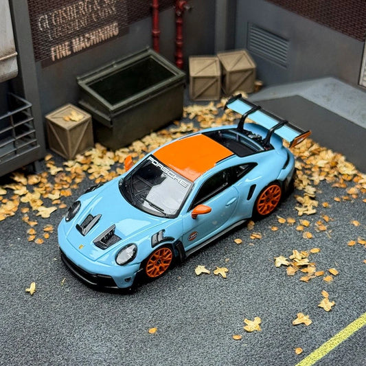 1/64 STREET WARRIOR Porsche 992 GT3 RS GULF Diecast Model Car