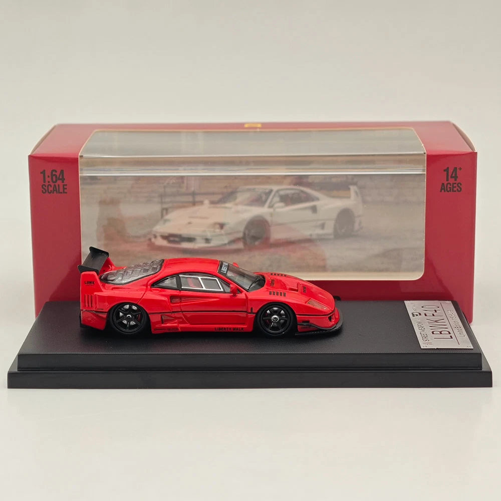 1/64 STREET WARRIOR SW LBWK F40 Red Diecast Models Car Limited Collection