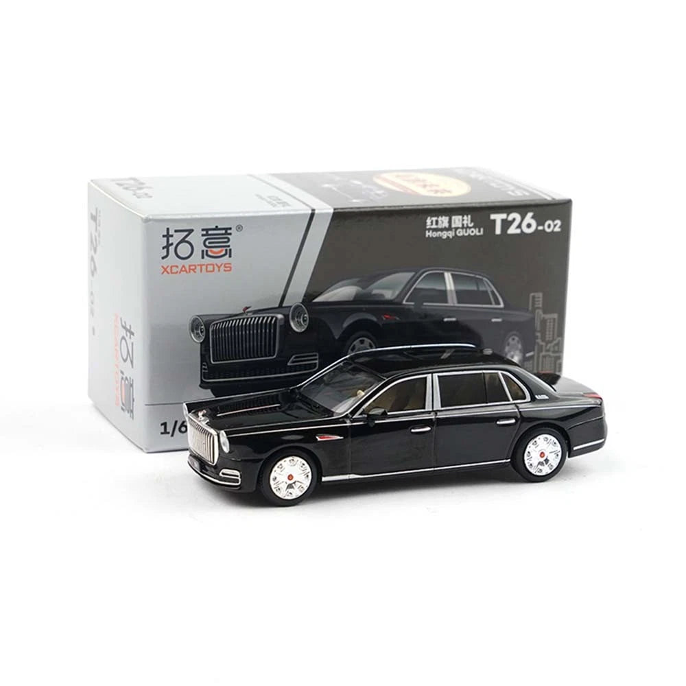XCARTOYS Hongqi GUOLI Black 1/64 T26-02 Diecast Model Car