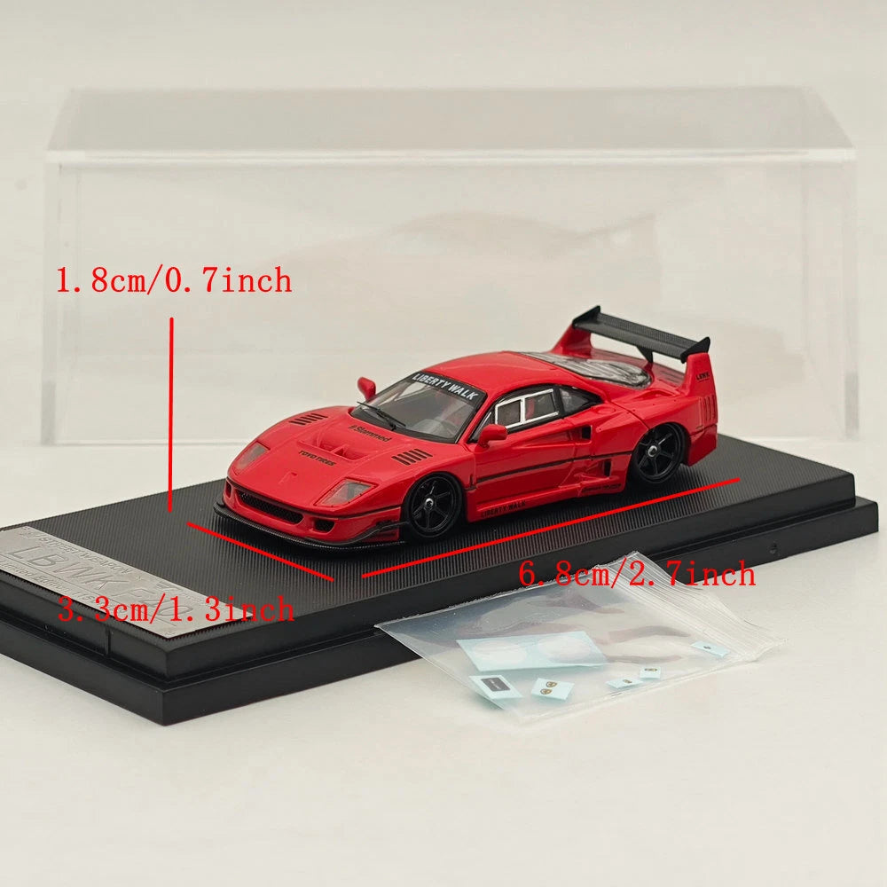 1/64 STREET WARRIOR SW LBWK F40 Red Diecast Models Car Limited Collection