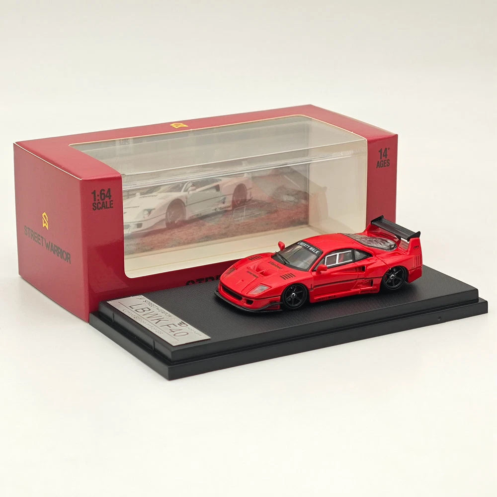1/64 STREET WARRIOR SW LBWK F40 Red Diecast Models Car Limited Collection