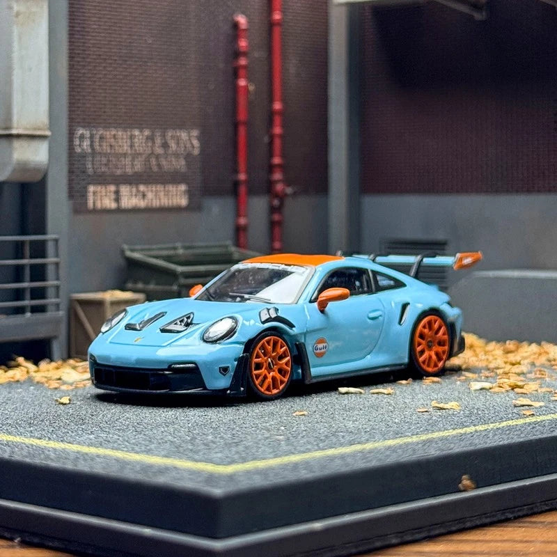 1/64 STREET WARRIOR Porsche 992 GT3 RS GULF Diecast Model Car