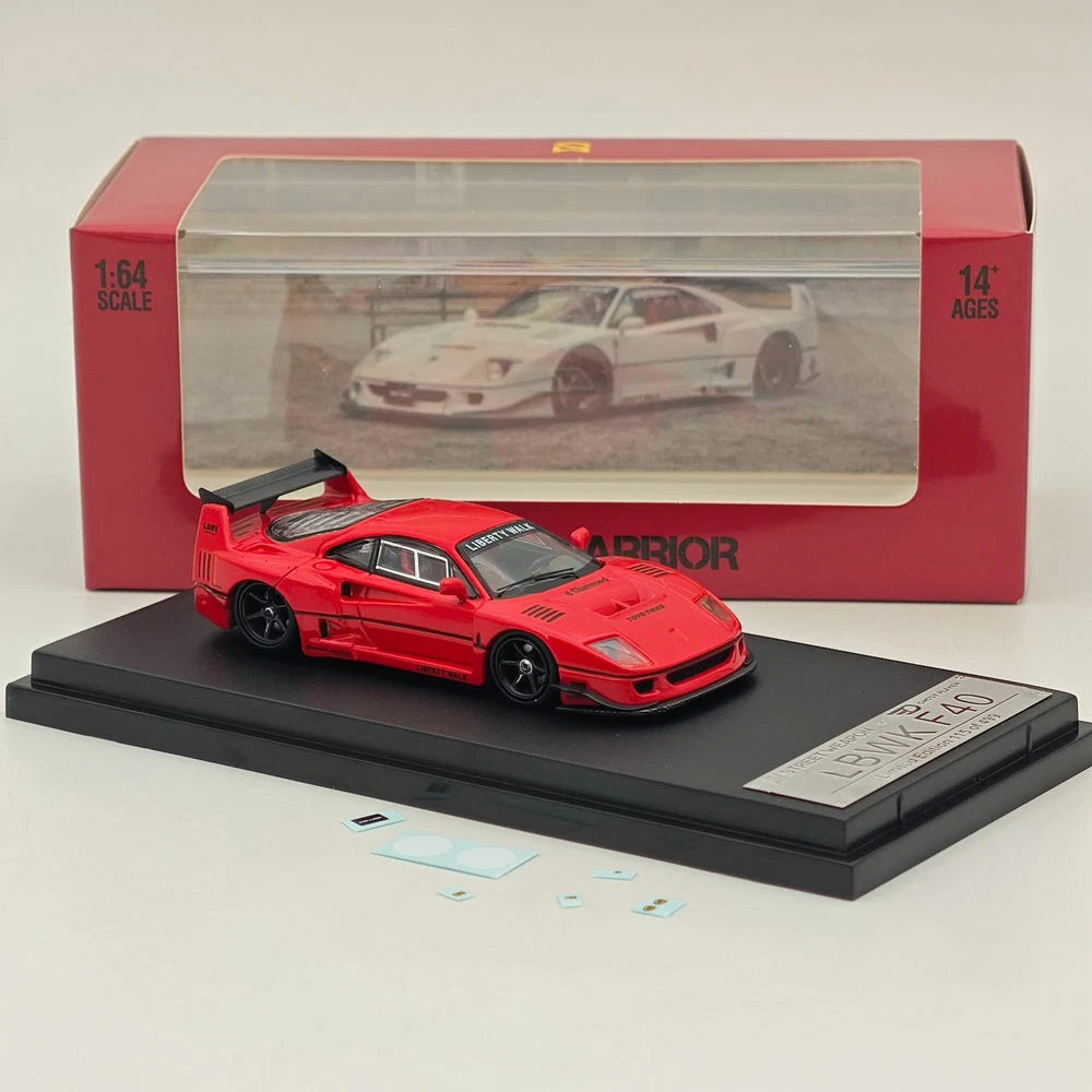 1/64 STREET WARRIOR SW LBWK F40 Red Diecast Models Car Limited Collection
