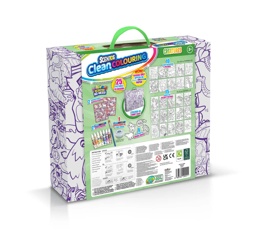 SCENTOS CleanColouring™ Pizza Box - Creatures