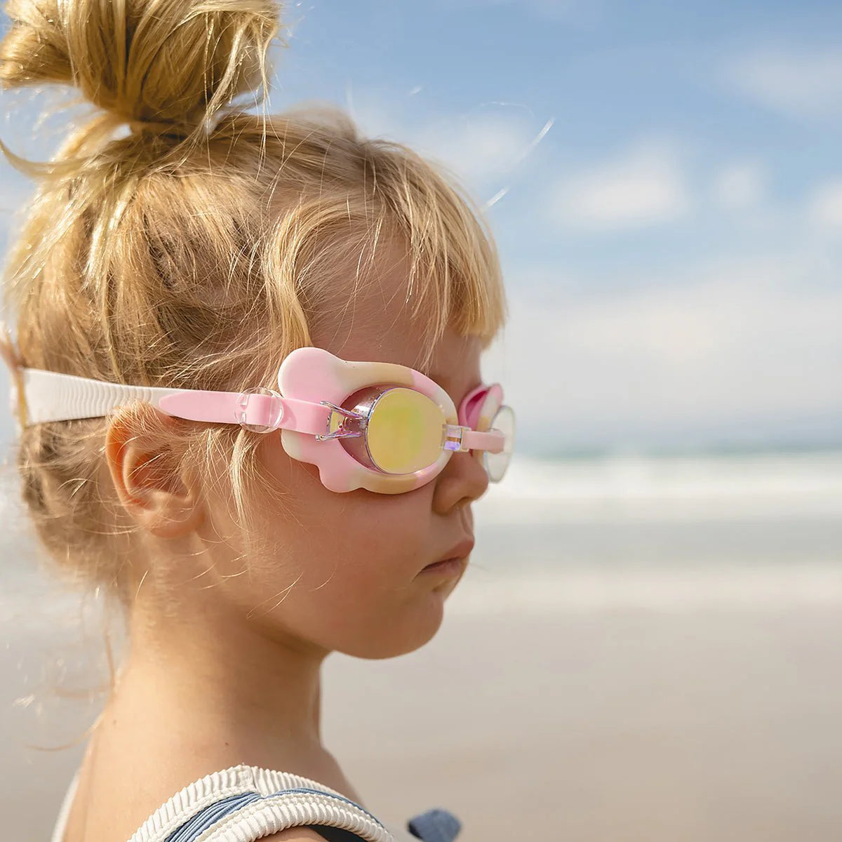 Blue Color Mini Swim Goggles For Kids Mima The Fairy Pink Lilac