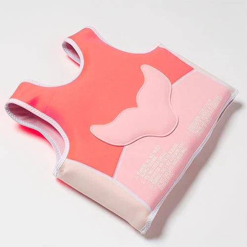 Melody the Mermaid Swim Vest 1-2 Neon Strawberry