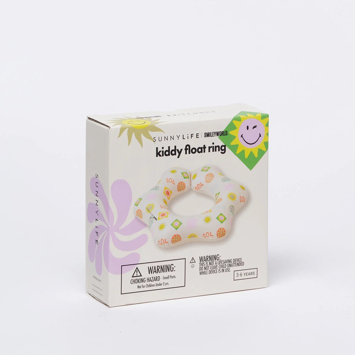 Multicolor Inflatable Kiddy Float Ring SMILEY World Sol Sea