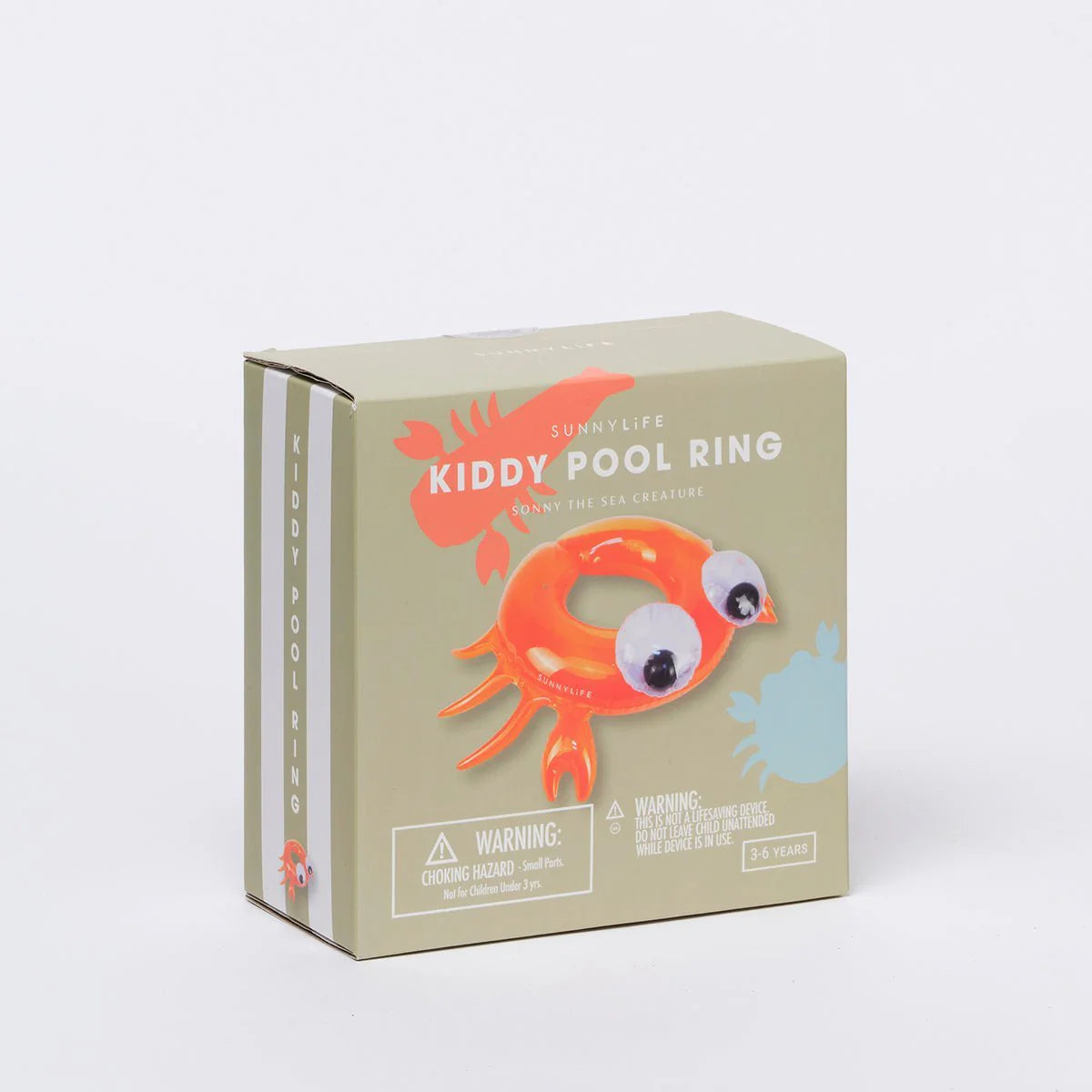Orange Color Inflatable Kiddy Pool Ring Sonny The Sea Creature