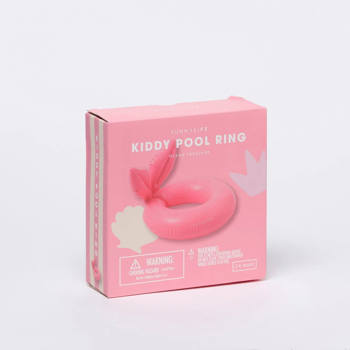 pink color inflatable Kiddy Pool Ring Ocean Treasure Rose