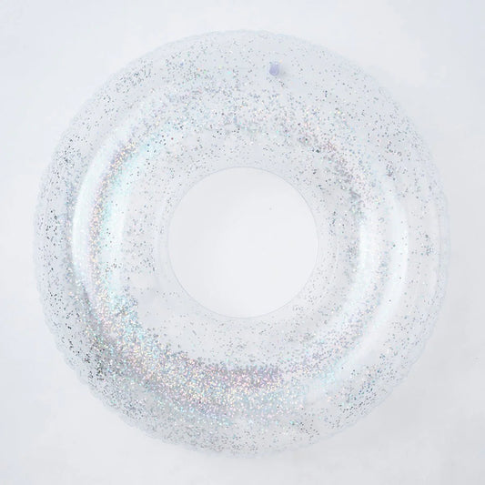 Transparent Inflatable Pool Ring Glitter