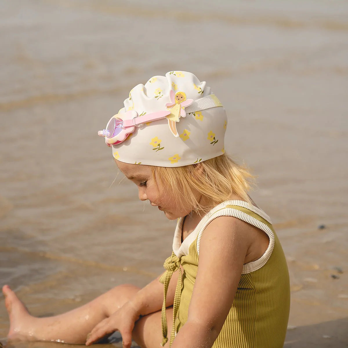 Yellow Color Shaped Swimming Cap Mima The Fairy Lemon
