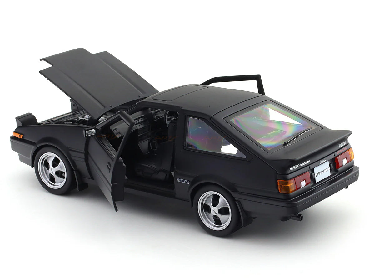 1:24 Toyota Sprinter Trueno AE86 Matte Black