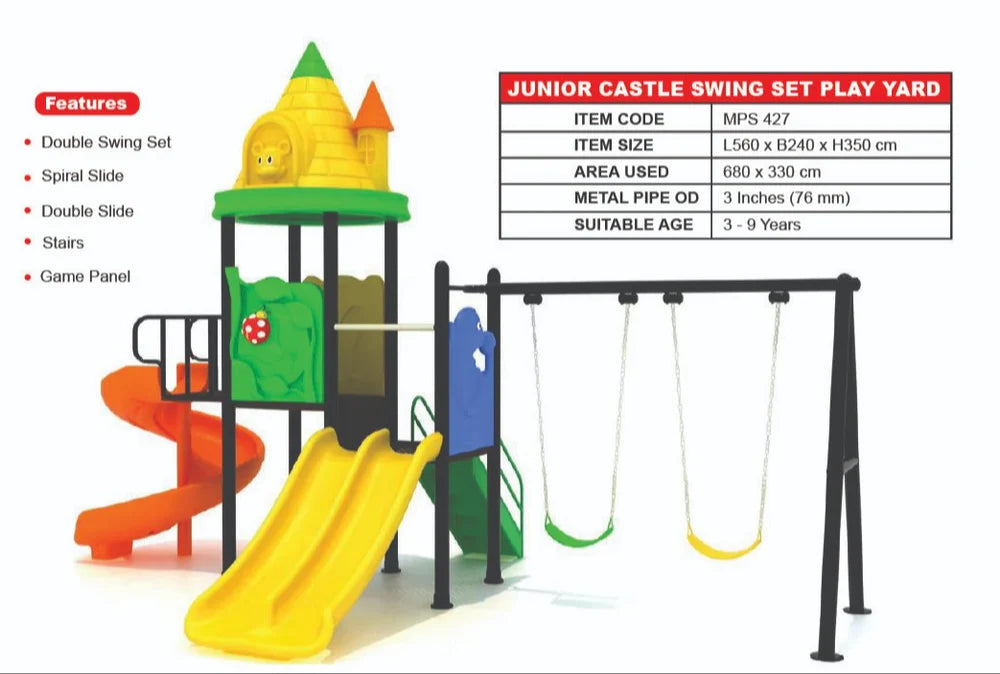 Junior Castle Swing Set Play Yard