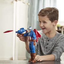 MARVEL Avengers Titan Hero Series Blast Gear Captain America, 12-Inch Toy, Launcher, Projectile