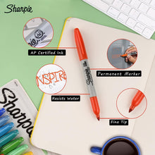 SHARPIE Electro Pop Assorted Fine Tip Permanent Marker for Precise Writing |Suitable for Multipurpose Usage| Smudge Free | Office Stationery Items | Pack of 24