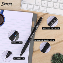 SHARPIE Black Colour Gel Pen Set for Students| Water Proof ink for Smooth & Comfortable Writing Experience| Office Stationery | 0.5 MM |Pack of 4