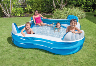 Swim Center® Square Inflatable Family Lounge Pool