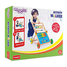 Giggles - Activity Walker, Multicolour Wooden Musical Walker, Develops Motor Skills Using Xylophone, Animal Maze, Counting Beads, Geo Shaped Spinners, 9 Months & Above, Infant Toys