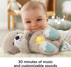 Fisher-Price Soothe 'n Snuggle Otter, Portable Plush Baby Toy with Music, Sounds, Lights and Breathing Motion