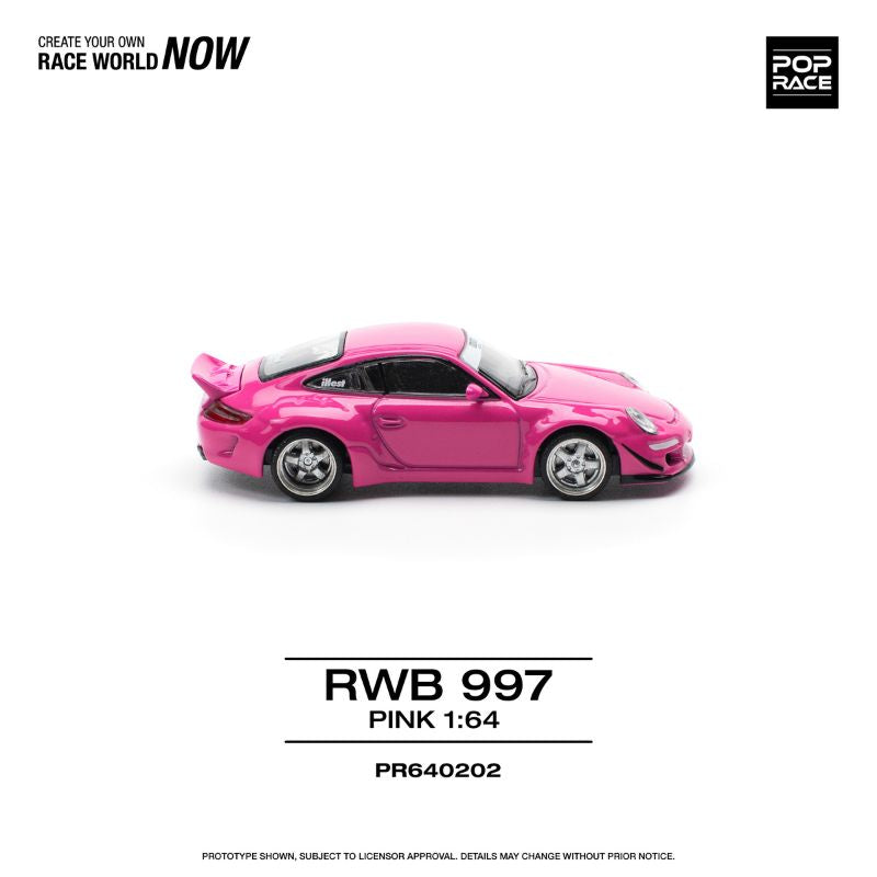 XCARTOYS 1/64 S8-01 porsche RWB 997 PINK Alloy Car