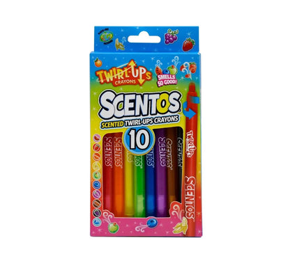Scentos 10 Twirl-Ups Crayons, 3Y+(PACK OF 12)