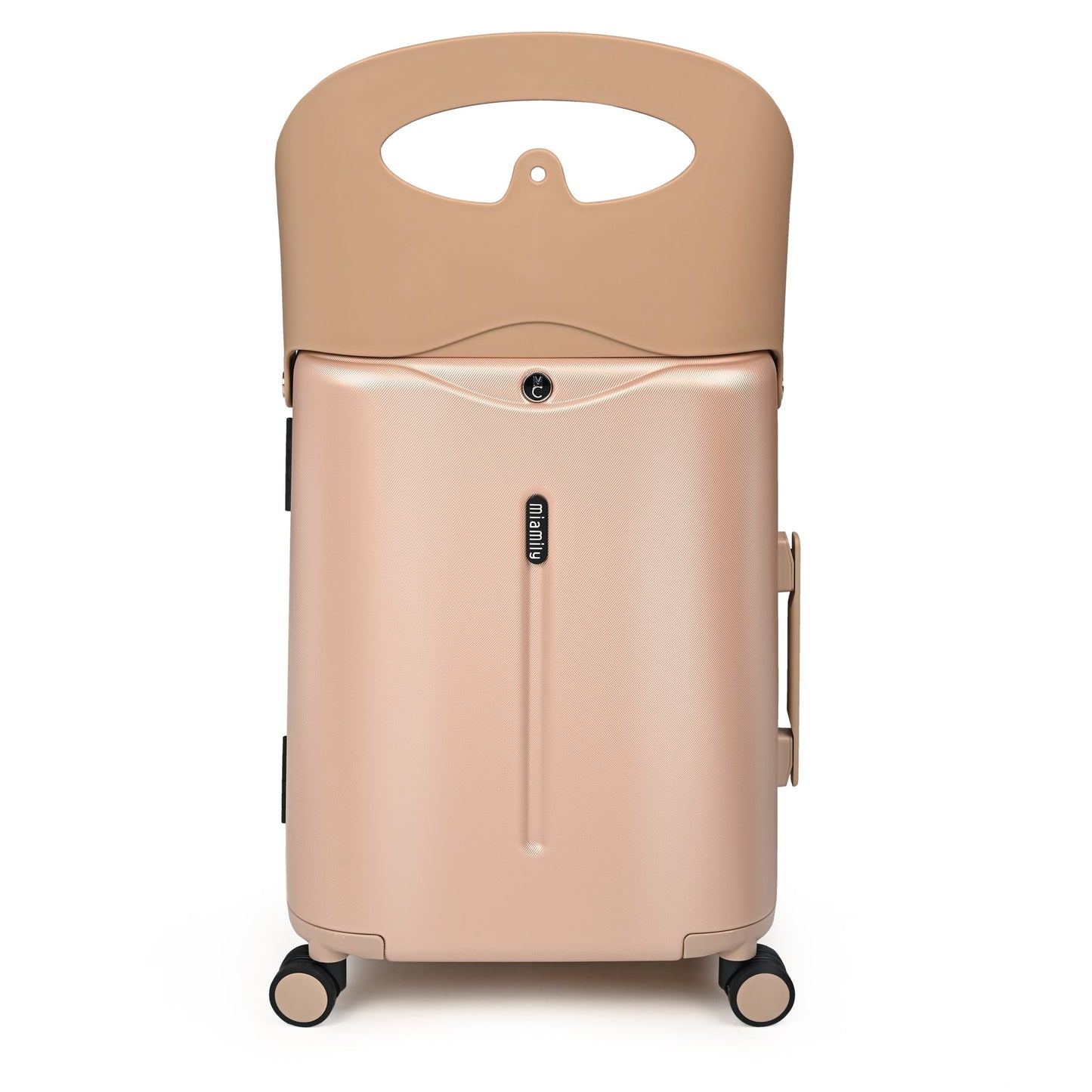MIAMILY CHAMPAGNE GOLD RIDE-ON TROLLEY CARRY-ON LUGGAGE 18 INCHES