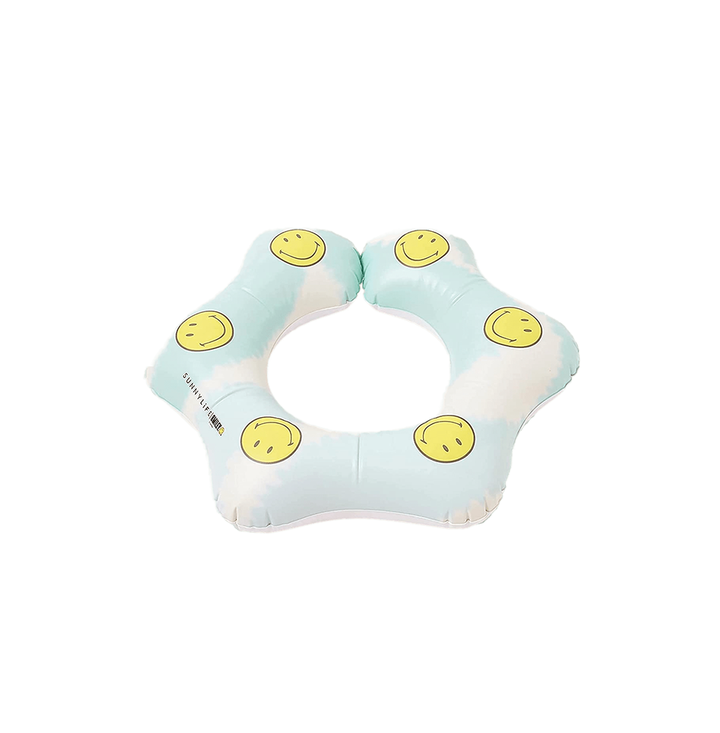 SUNNYLiFE Multicolor Inflatable Kiddy Float Ring Smiley World Sol Sea