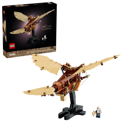 LEGO Icons Leonardo da Vinci’s Flying Machine Desk Decor Set for Adults 10363 Building Blocks for 18+ Gift