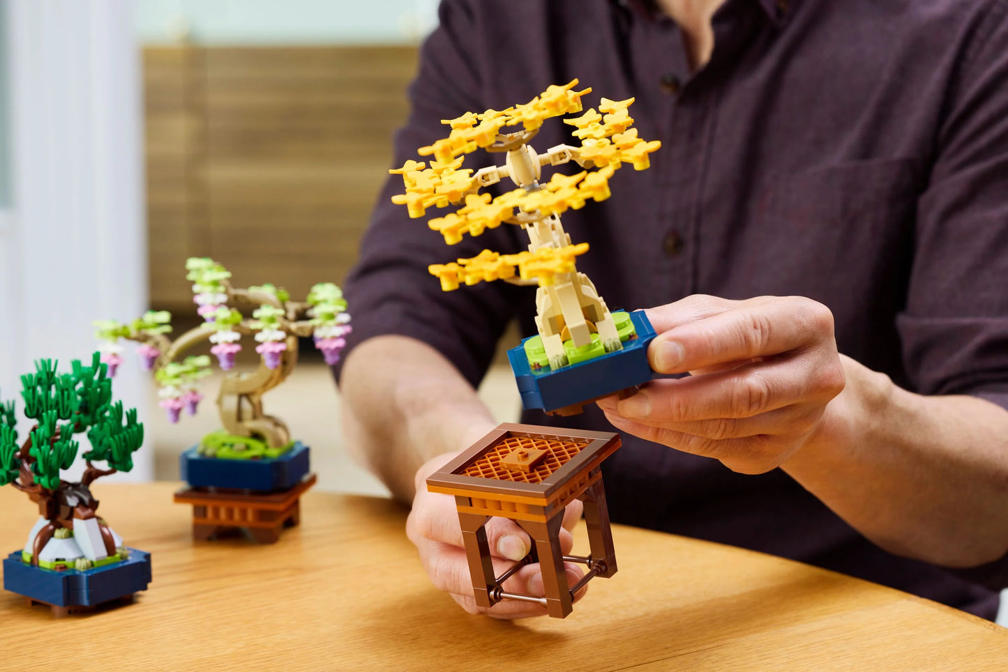 Botanicals Mini Bonsai Trees Plant Decor for Adults 10373 Building Kit