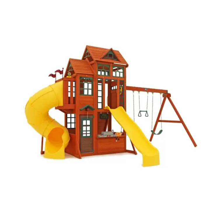 KidKraft Canyon Ridge Wooden Climbing Frame / Swing Set