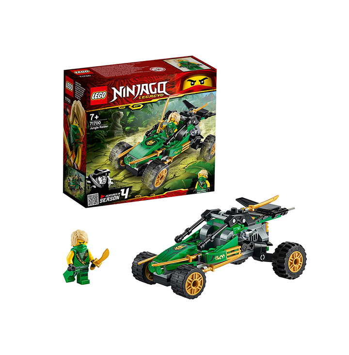 LEGO 71700 NINJAGO Legacy Jungle Raider Car with Lloyd Minifigure, Tournament of Elements Building Set for Kids (Multicolor) (127 Pieces)