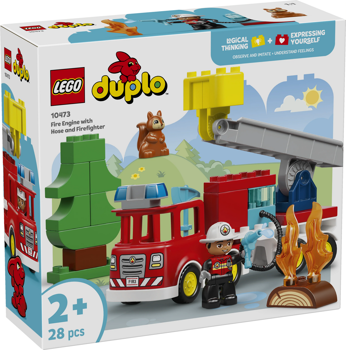 LEGO DUPLO Town Fire Truck with Hose and Firefighter 10473